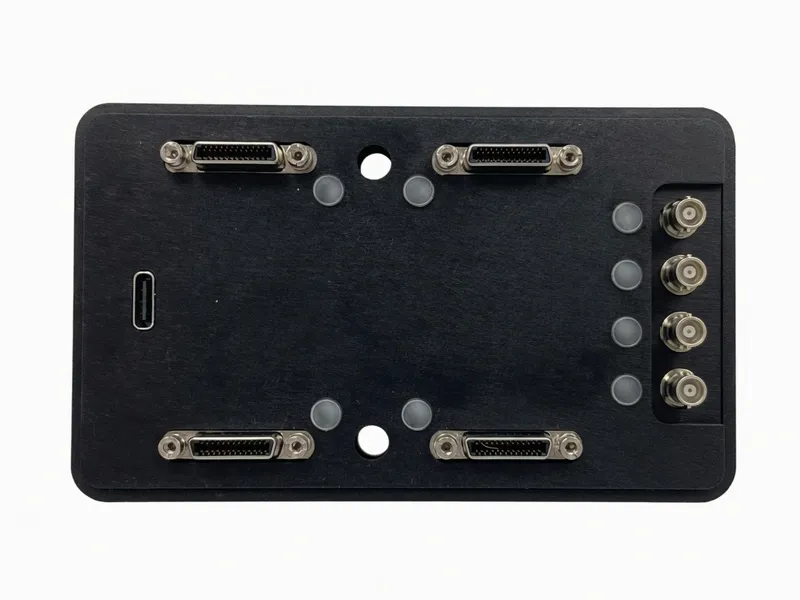 Camera Link to CoaXPress converter — enclosed unit with Camera Link, CoaXPress, and USB ports